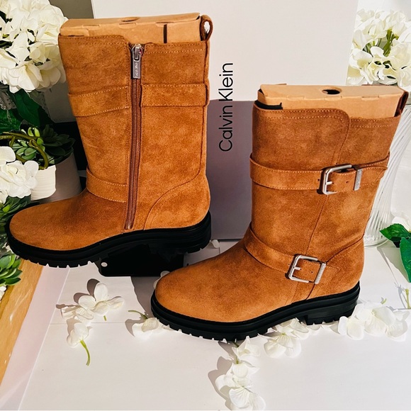Calvin Klein Suede Boots SZ-9 NIB - Picture 4 of 11